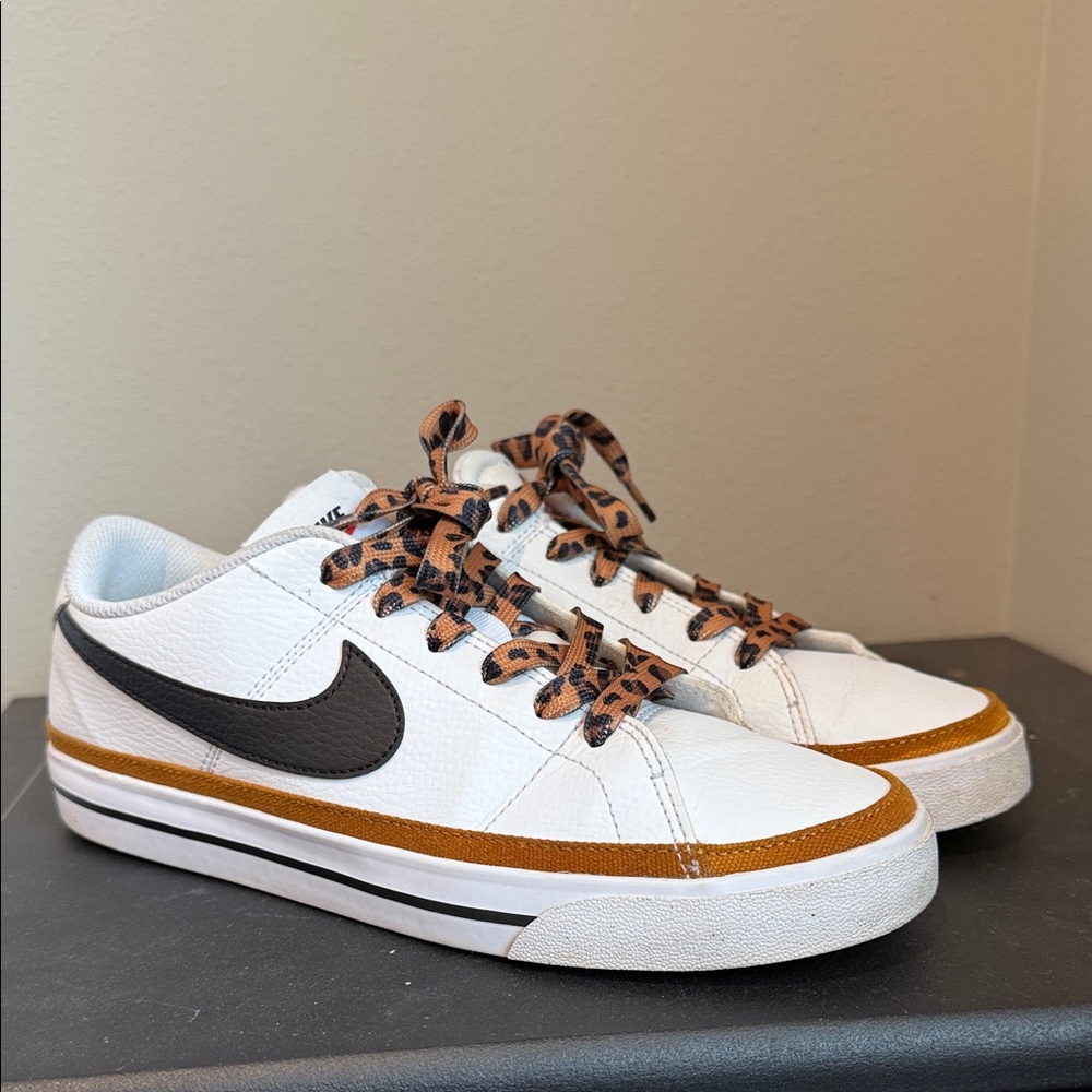 Nike | Court Legacy Next Nature Sneakers with Leopard Laces | Size 9